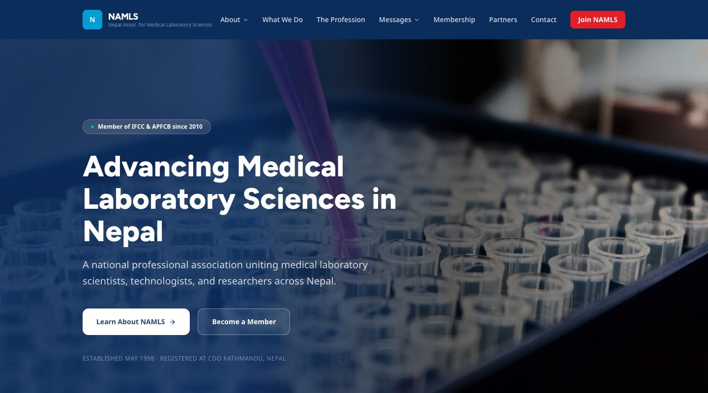 NAMLS home page